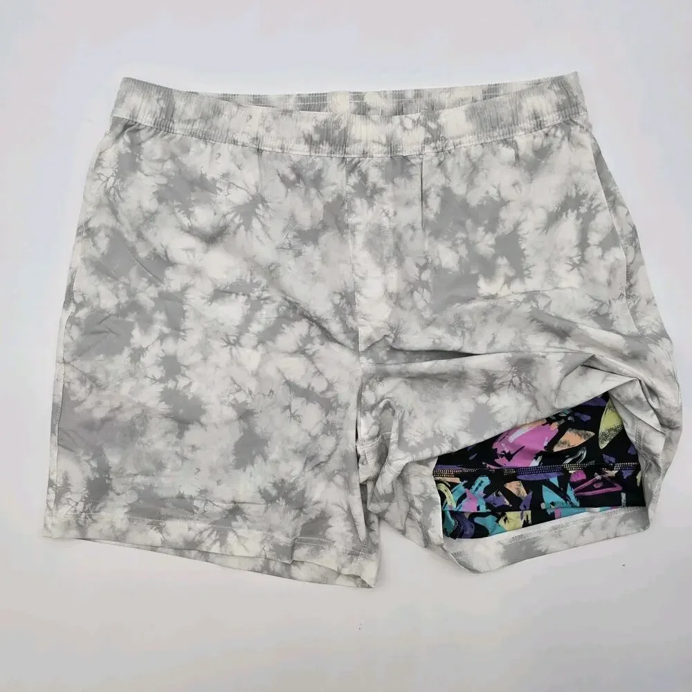 Chubbies Shorts Mens XL 5.5 Inch Gray Tie Dye Boxer Lined Athlounger 80s